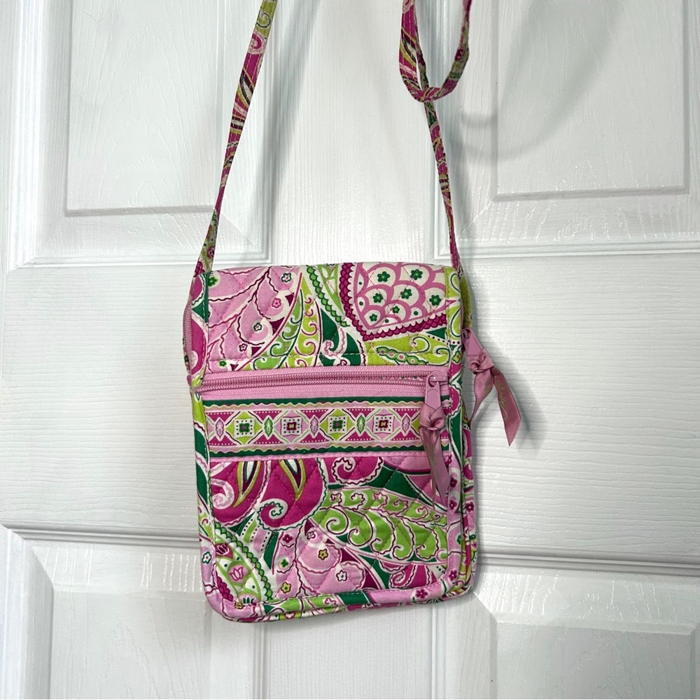 Vera Bradley Pink Pinwheel Crossbody Bag Vintage - Picture 7 of 8